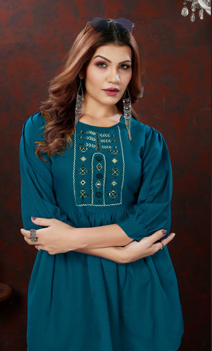 Blue Cotton Co-ord Set