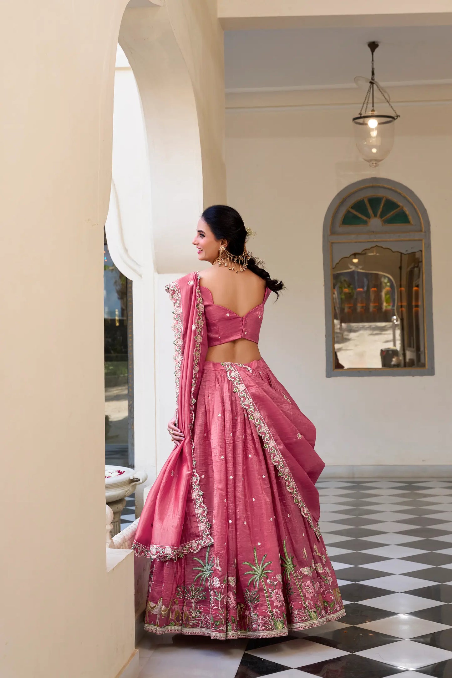 Pink Crush Sequence Embroidery Lehenga Choli