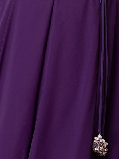 Purple Georgette Fancy Lehenga With Multiple Sequins Work