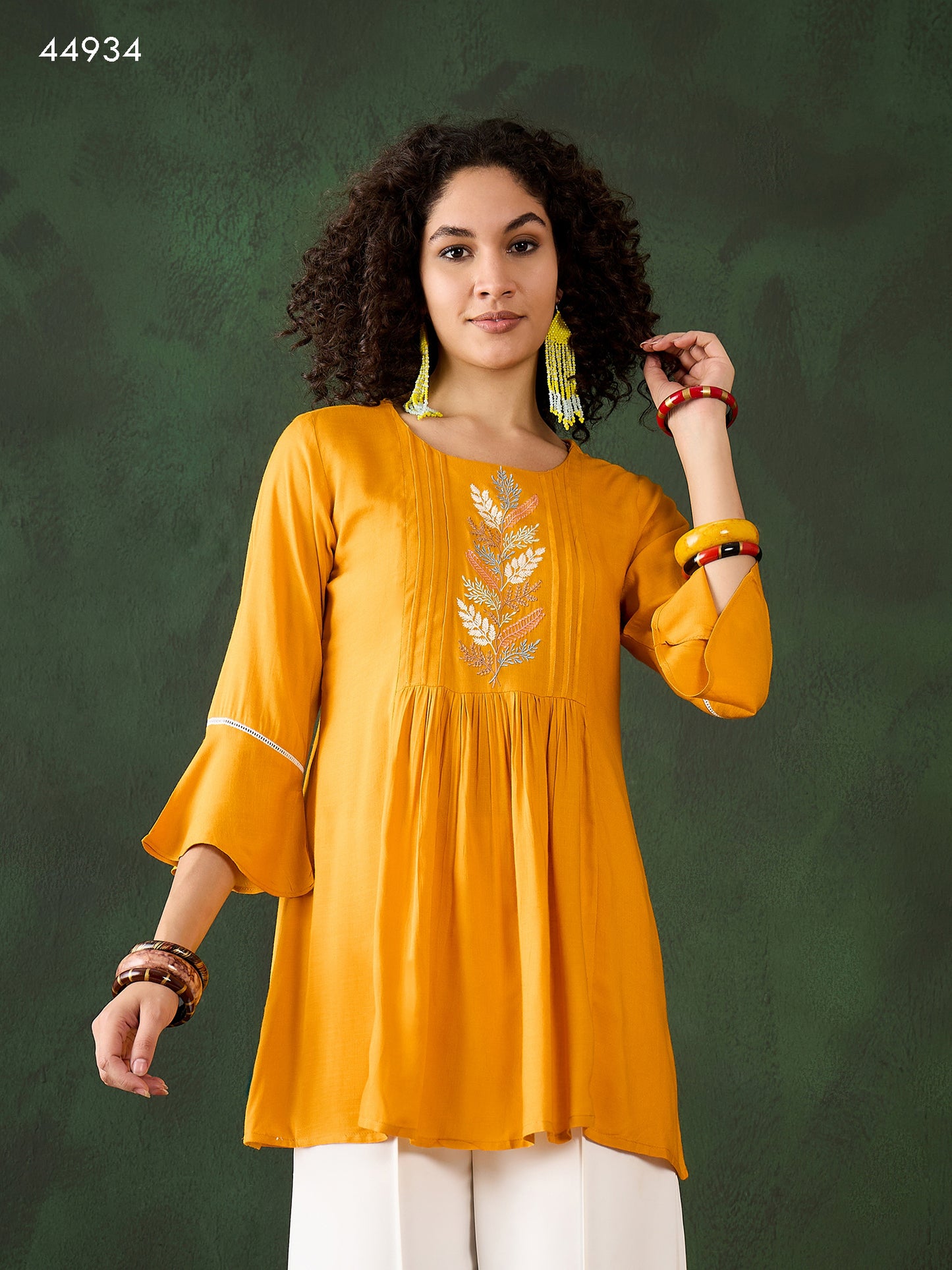 Yellow Short Kurti - Guldori