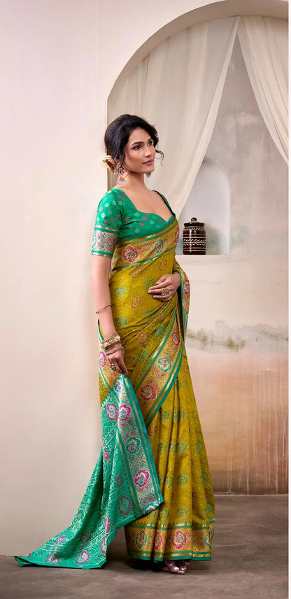 Green  Patola Silk Saree