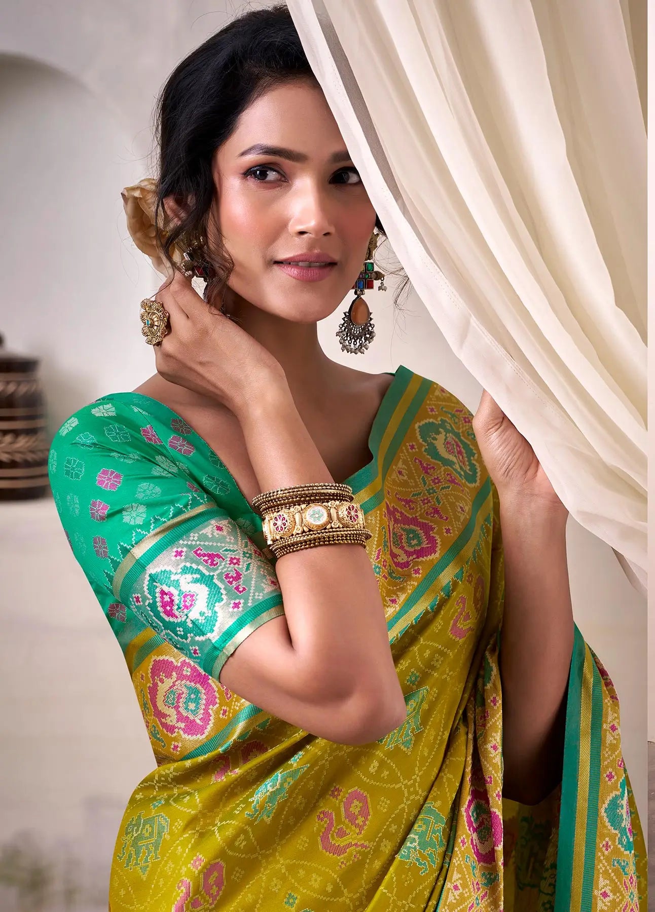 Green  Patola Silk Saree