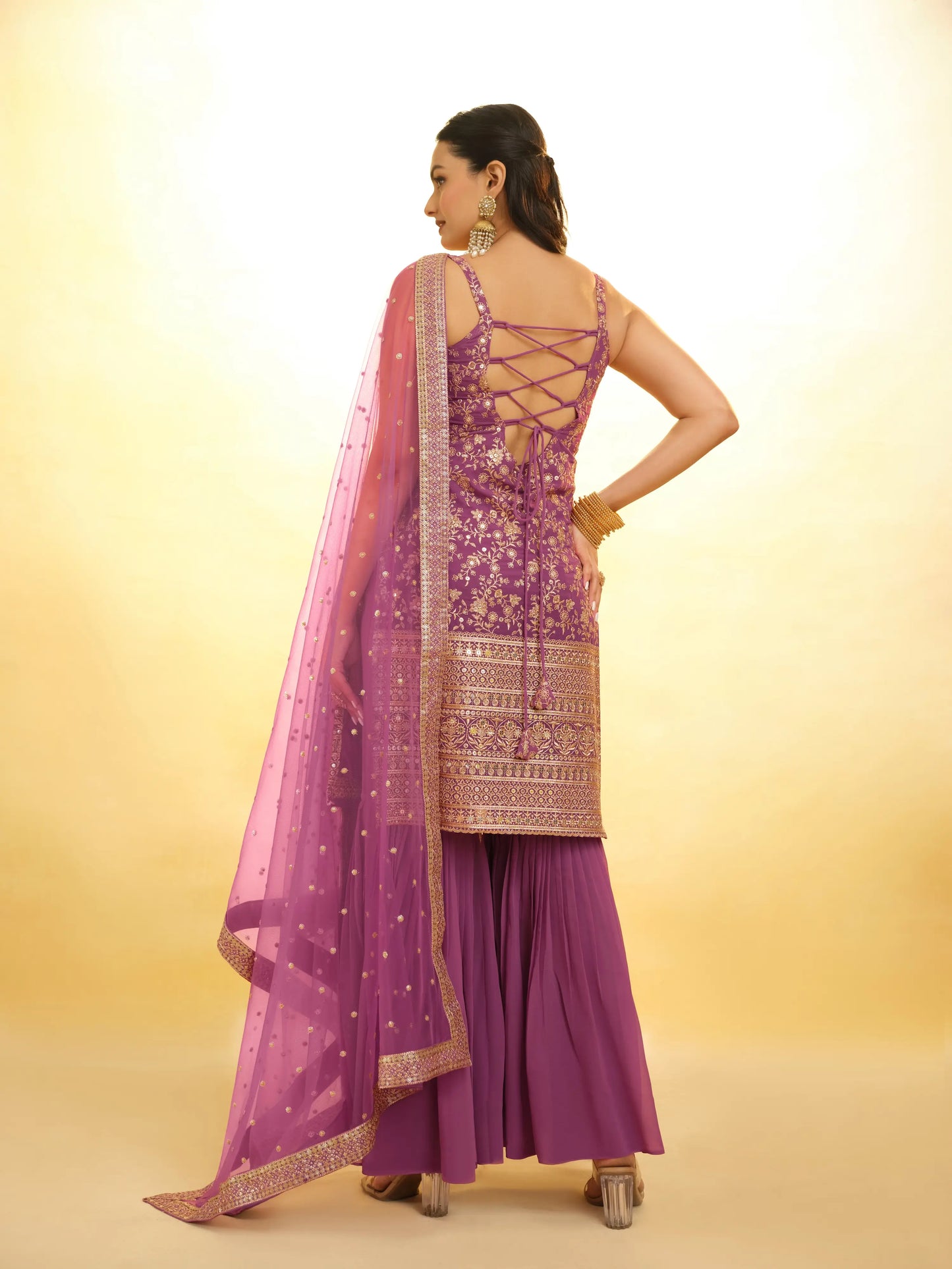 Twilight Lavender Georgette  Salwar Suit With Dupatta
