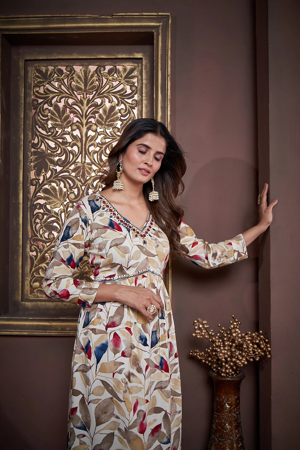 Green Handwork Kurta Set with Pant & Dupatta