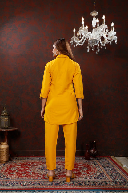 Yellow Cotton Co-ord Set