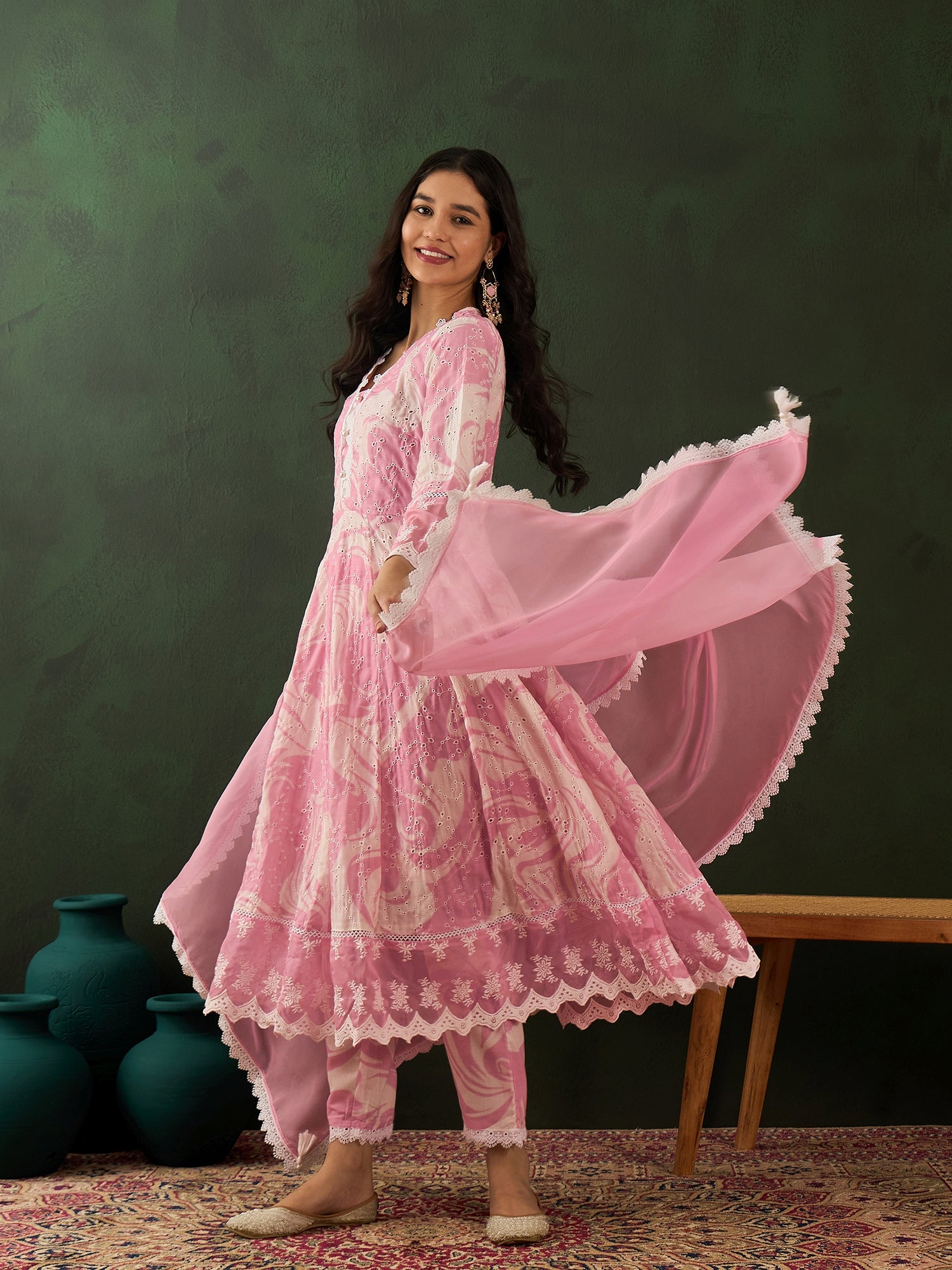 Pink Anarkali Suit - Guldori