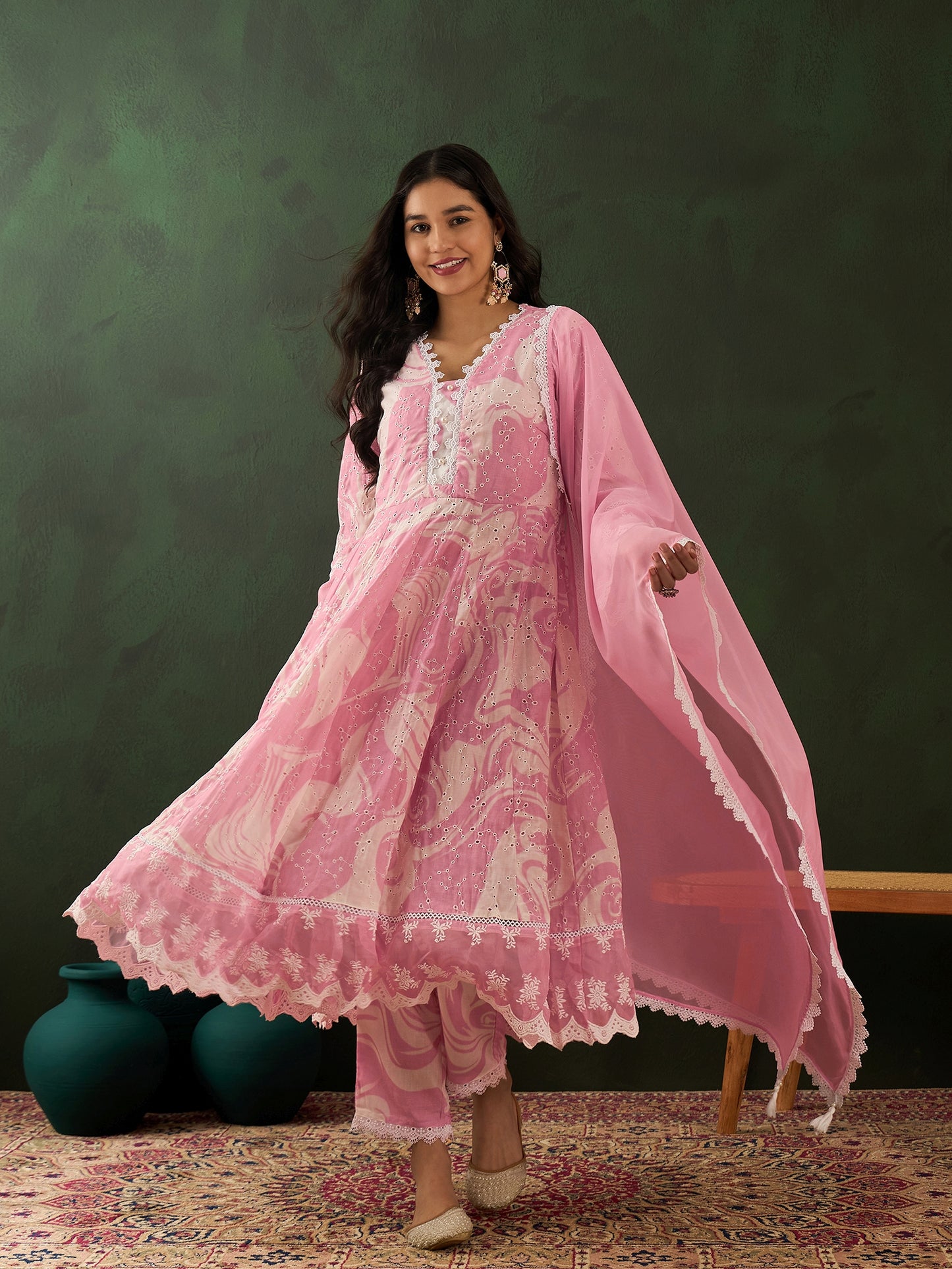 Pink Anarkali Suit - Guldori