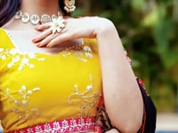 Yellow Black Georgette Lehenga With Thread Zari Sequins Embroidery Work With Digital print