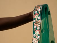 Green Soft Net Lehenga With Thread Zari Dori And Sequins Embroidery With Mirror Work