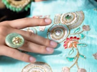 Dove Blue Soft Net Lehenga With Thread Zari Dori And Sequins Embroidery With Mirror Work