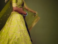 Neon Silk Lehenga Choli With Thread Zari Dori And Sequins Embroidery Work