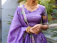 Lavender Crush Sequence Embroidery Lehenga Choli