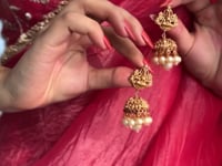 Rani Pink Gold Crush Tissue Pre Draped Ready To Wear Saree