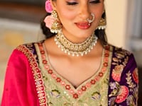 Purple Vichitra Silk Lehenga Choli With Sequins and Thread Embroidery