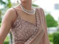 Beige Green Georgette Thread & Sequence Embroidery Work Lehenga Choli