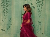 Wine Net  Lehenga Choli With Thread & Sequence Embroidery Work