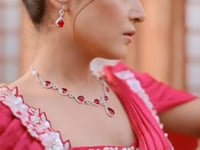 Light Maroon Duel Sequins With Hand Work Ready To Wear Saree With Belt
