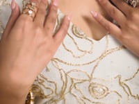 White Net Lehenga Choli With Cotton Thread Work & Sequence Embroidery Work