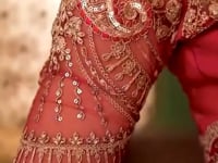 Red Satin Silk Party Wear Saree With Thread & Sequence Embroidery Work