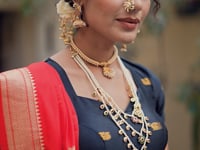 Black Jacquard Silk Paithani Lehenga Choli With Zari Weaving Work