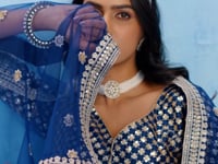 Blue Art Silk Thread & Sequence Embroidery Work Lehenga Choli