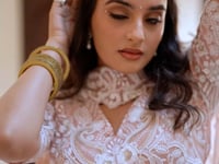 Pastel Pink Weone Silk Pearl Coding, Sequins & Thread Embroidery Work  Lehenga Choli