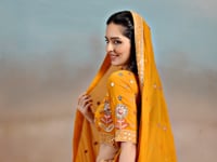 Yellow Georgette Lehenga With Dori Zari Thread & Sequins Embroidery Work