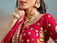 Pink Georgette Lehenga With Dori Zari Thread & Sequins Embroidery Work