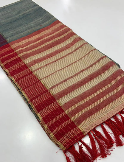 Green Pure Handloom Katan Saree